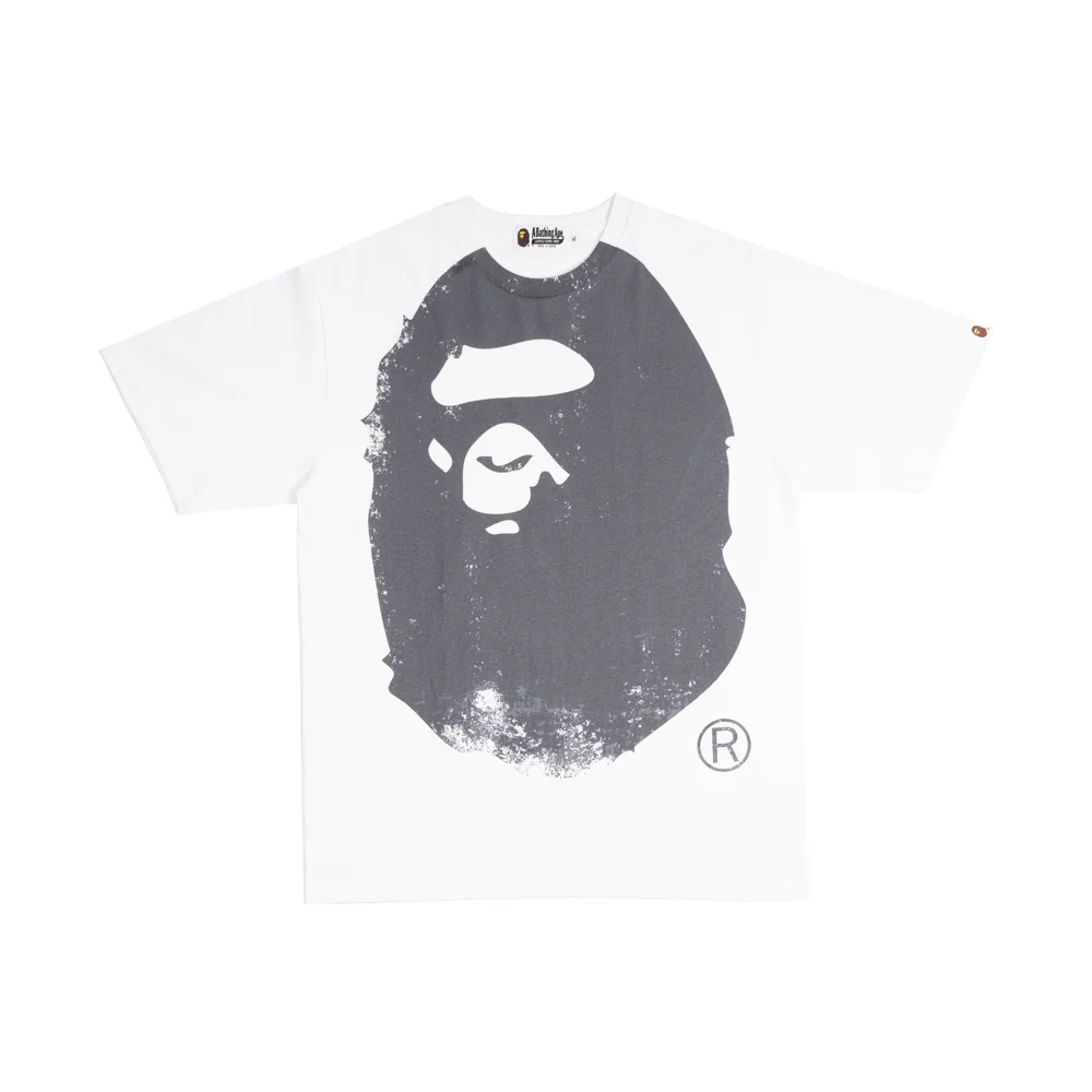 Bape Oversize Grey Head White Tee