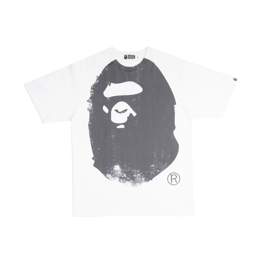 Bape Oversize Grey Head White Tee