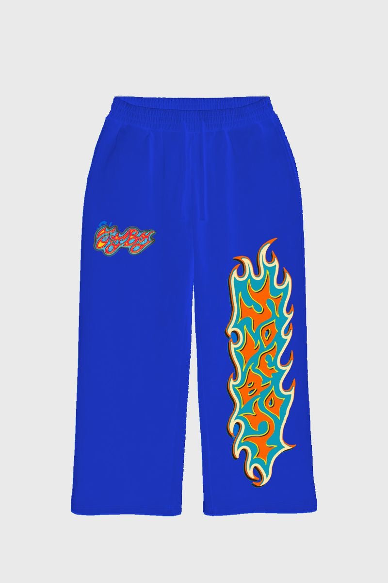 Soleboy Blue Flare Sweatpants